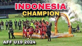 Full Prosesi Penyerahan Trophy Champion AFF U19 di Stadion GBT, Indonesia Champion