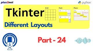 Understanding Layout Management in Python Tkinter - Grid, Pack, and Place #tkinter #pythonGUI