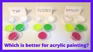 Distilled Water vs Tap Water for Fluid Art & Acrylic Paints - Which is better? Surprising results!