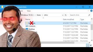 Delete AppData Folder (Want Everyone Program Cache Crash) Windows 10