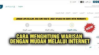 Cara Menghitung warisan melalui internet dengan mudah terbaru , melalui situs terpercaya insyaallah