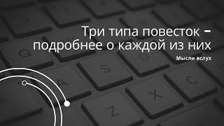 Три типа повесток: уточнение учётных данных, прохождение медкомиссии и мобилизационное предписание