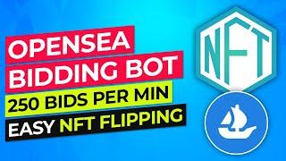 Opensea Bidding & Offer Bot - NFT Handshake Online Dashboard Showcase. Over 250 bids per minute.