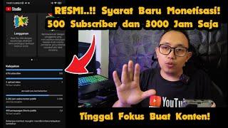 Akhirnya Resmi Syarat Monet Cukup 500 Subscriber Kabar Gembira Buat Youtuber Pemula!