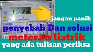 cara mengatasi listrik kWh ada tulisan periksa #tutorialpln2024