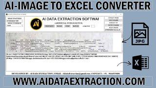 Image to Excel / .xlsx AI Data Extraction Converter Software for Data Entry Free Download