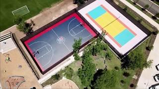 Home Club at the Sheth Family Campus - Drone Footage Highlighting Sport Court® Game Courts