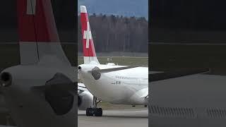 Massive Swiss Airlines Airbus at Zurich Airport in Switzerland