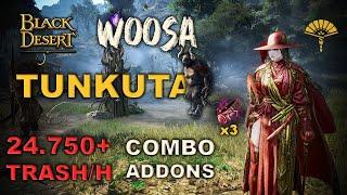 BDO | Tunkuta - 2Bil+ Per Hour | Woosa Succession | Combo & Addons  Lv.2 24.750 Trash/H |