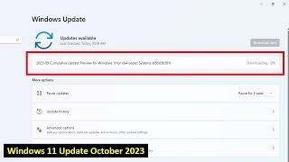 Windows 11 New Update October 2023