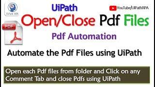 UiPath-Open Pdf files from folder|Pdf Automation|UiPath RPA Tutorial
