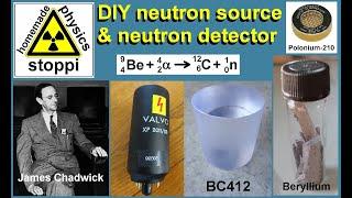 fast neutrons generator & detector with beryllium like James Chadwick - Neutronendetektor