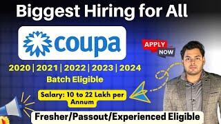 Biggest Hiring by Coupa Company | Salary 10 to 22 LPA | Off Campus drive 2024, 2023, 2022, 2021 2020