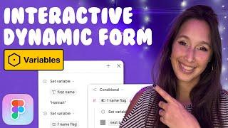 Figma Variables - Prototype a form | dynamic form using VARIABLES in Figma 2023