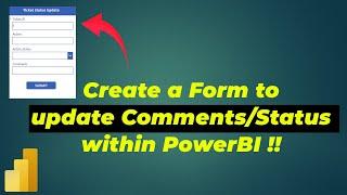 Update Database from Power BI Report Using Power Apps Form | PowerApps Tutorial | MiTutorials