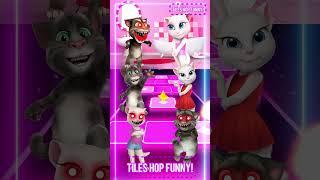 Talking Tom  Talking Angela  Talking Tom Exe  Talking Angela Exe ▶️ Coffin Dance | Tiles Hop