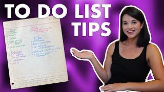 How To Write Better To Do Lists // 10 Tips To Simplify Your Productivity