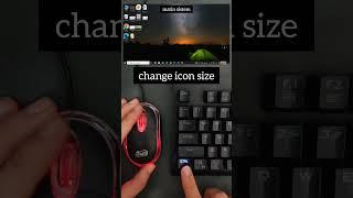 Change icon size | #asmr #computer #tech #windows #typing