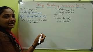 C Language ||Strings in C:Part-5||String handling functions :Part-B||Telugu Scit Tutorial