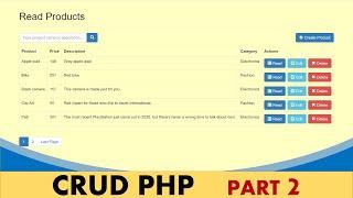 Advanced CRUD Using PHP & MySQL Database Update Version [ Create - Read - Update - Delete ] Part 2