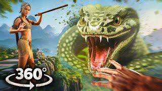 VR 360 TITANOBOA ON SNAKE ISLAN 3 - Escaping the Pirates VIRTUAL REALITY 4K