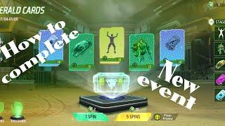 FREE FIRE NEW EMERALD CARDS EVENT FREE FIRE NEW EVENT !! RISHAB AR GAMING #helpinggamer#stargamers