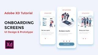 Onboarding Screens [UI design and Prototype] - Adobe XD Tutorial