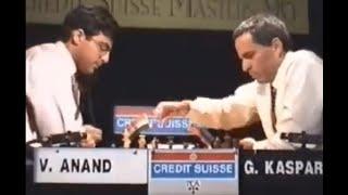 Raw emotions | Anand vs Kasparov | Original footage | PCA-GP 1996