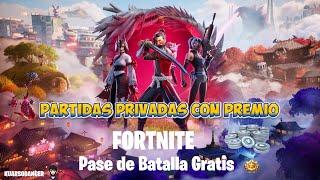 JUGANDO CON SUSCRIPTORES  PARTIDAS PRIVADAS FORTNITE en DIRECTO  SORTEO PASE DE BATALLA