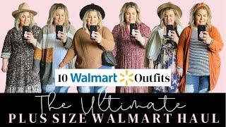 10 Outfits The ULTIMATE Plus Size Fall Walmart Haul | Plus Size Walmart Try On Haul