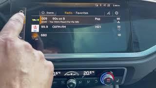 How to configure radio presets on the new 2021 Audi Q3 and up and A4 and other models tutorial.