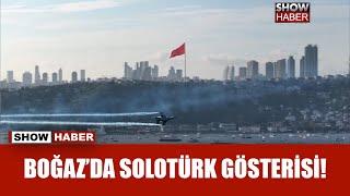 İstanbul Boğazı semalarında SOLOTÜRK ve Türk Yıldızlarından Cumhuriyetin 100. yılı uçuşu!