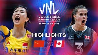  CHN vs.  CAN - Highlights | Week 1 | Women's VNL 2024