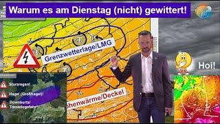 Gewitter, Unwetter & Superzellen am Dienstag. Warum es (nicht) gewittert. Kleiner Mittelfrist-Trend.