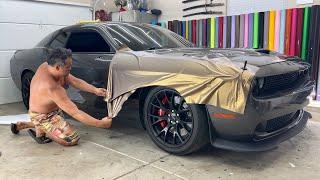 SHADOW GOLD Challenger Hellcat ASMR Wrap Guide | The Hardest Parts In REAL TIME