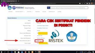 CARA CEK SERTIFIKAT PENDIDIK DI DATA KEMENRISTEKDIKTI