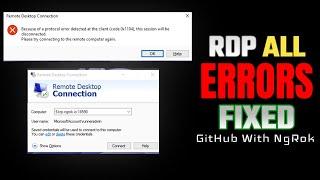 Fixing ERRORS in Free RDP with GitHub and Ngrok | Preventing Session Termination in 5 Mins