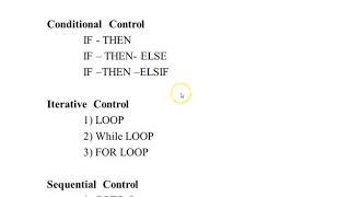 PL/SQL Control Structures