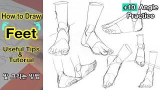 How to draw Feet / Useful tips & Tutorial !!