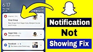 How to fix snapchat message notifications not showing problem solve | snapchat notification setting