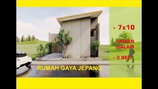 Desain Rumah minimalist 7x10 gaya jepang