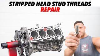 HOW TO REPAIR STRIPPED CYLINDER HEAD STUD THREADS (4B11T)