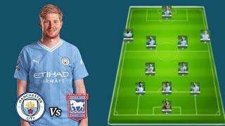 Manchester City Predicted Lineup Vs Ipswich Town - Premier League MatchDay 02