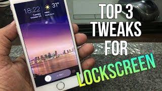 Top 3 Lockscreen Tweaks For iphone | ios 10-10.2 ||