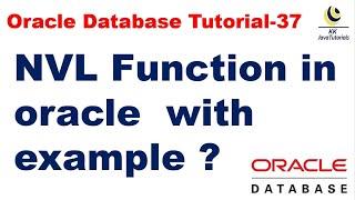 NVL Function in oracle  with example || Oracle Database Tutorial