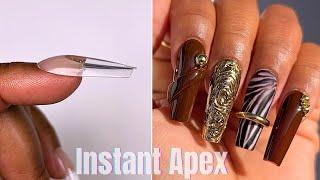 Trying TIPEX instant Apex acrylic tips | Tutorial | Chrome nails