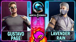 MK1 Gustavo Page (JOHNNY CAGE) VS Lavender Rain (SMOKE)Mortal Kombat 14K 60ᶠᵖˢ