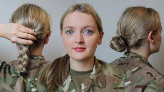 testing the new British Army hairstyles (female policy change)