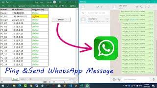 How to send Ping results to Whatsapp | Excel