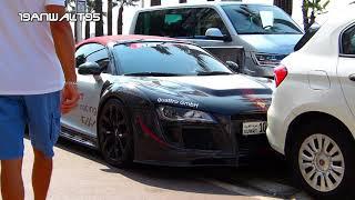 Audi R8 LMS parking crash accident Cannes La Croisette